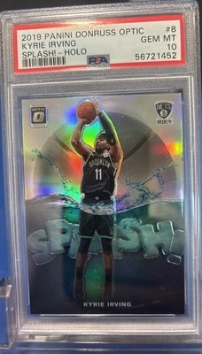 Kyrie Irving 2019-20 Panini Donruss Optic SPLASH! Holo Prizm SP PSA 10 Mint - Image 1 of 2