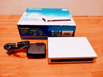 USED WHITE TP-LINK TL-SF1008D 8-PORT 10/100MBPS DESKTOP SWITCH WORKING PERFECT - Image 1 of 4