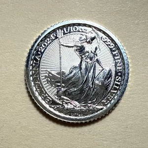 2024 United Kingdom 1/10 Oz Silver "Britannia" Silver - King Charles III - Picture 1 of 3