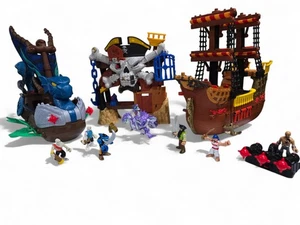Imaginext Serpent Dragon Ship, Brown Red Sail Piratenschiff, Blackbeard’s Lair +++ - Bild 1 von 22