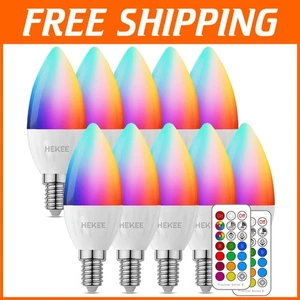 40W Equivalent Color Changing Bulbs, 10 Pack - Picture 1 of 10