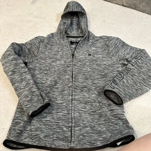 Hurley Hoodie Gray Full Zip Lightweight Jacket. Size Teen Large - Picture 1 of 11