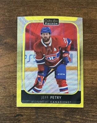 2021-22 O-Pee-Chee Platinum Neon Yellow Surge Jeff Petry #53 Canadiens Penguins - Image 1 of 2