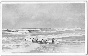 Taladro salvavidas, estación salvavidas Klipsan Beach 1914 Ocean Park, WA postal - Imagen 1 de 2