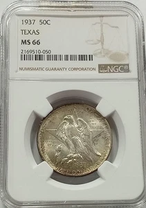 1937 Texas Commemorative Half Dollar NGC MS 66 - Picture 1 of 1