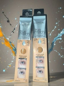 L'OREAL Paris True Match Eye Concealer C5-6 Medium 0.4oz Corrector NIB Lot of 2 - Picture 1 of 3