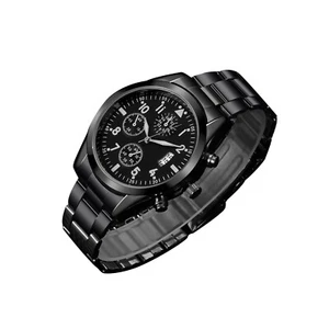 Men's Business Casual Luminous Chronograph Calendar Quartz Wrist Watch Gifts - Foto 1 di 15