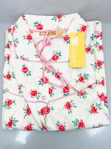La Cera Long Sleeve Sleep Shirt - Rose - Size Large - Picture 1 of 6
