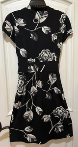 VESTIDO ABSTRACTO FLORAL BLANCO CASA BLANCA BLANCA BLANCA BLANCA BLANCA BLANCA CON SALPICADURAS DE MARRÓN TALLA 4 - Imagen 1 de 11