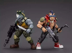 JOYTOY TMNT Figure JT8469 Rocksteady JT8476 Beebop 1/18 Anime Models Collectible - Picture 1 of 24