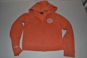ABERCROMBIE & FITCH ORANGE HOODED SWEAT SHIRT WOMENS SIZE MEDIUM M - Picture 1 of 5