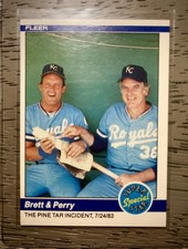 1988 Fleer #638 George Brett—Royals—Pine Tar Incident