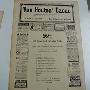 SIMPLICISSIMUS Cartoon / Werbung 1907 Van Houten's Cacao - Bild 1 von 1