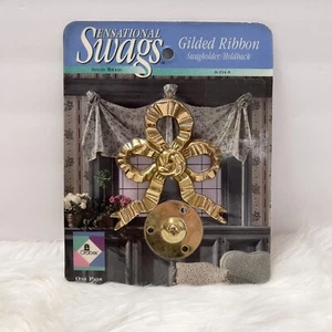Graber Sensational Swags Solid Brass Gilded Ribbon Swagholder/Holdback NIP - Picture 1 of 4