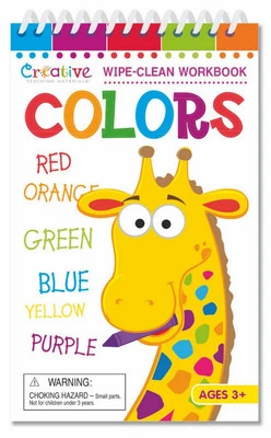 CREATIVE IP, LLC NEW 22pg Colors Wipe-clean Book Preschool Teaching Materials Travel-size Age 3+