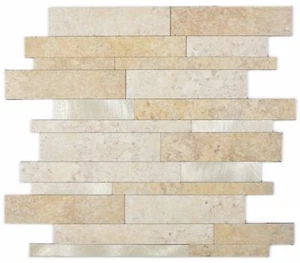 Vinylmosaik Stäbchen beige braun gold selbstklebend Fliesenspiegel WB200-36LBG - Bild 1 von 5