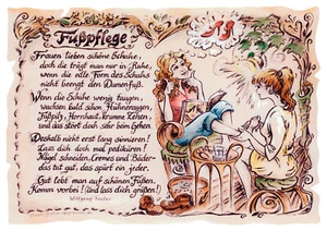 Berufsbild Zunftbild Geschenk Karte Deko Fußpflege Podologe - Bild 1 von 4