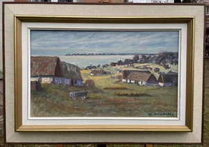 HJALMAR LINDBLOM (1901-1979) - oil painting - rural landscape Arte Arte - Bild 1 von 7