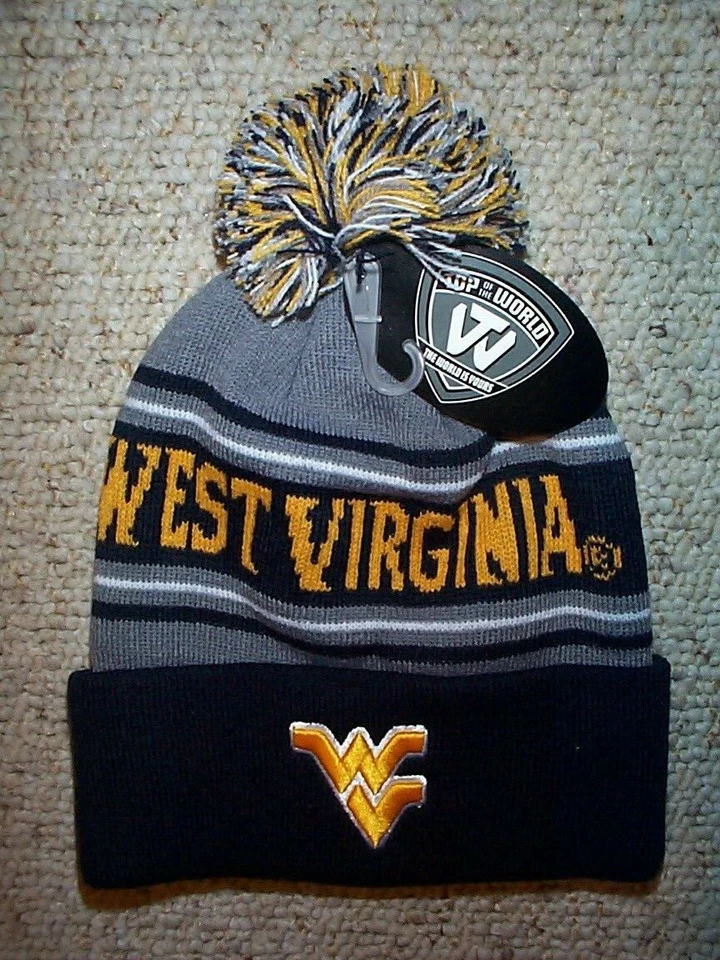 ($28) West Virginia Mountaineers Jersey Tejido Invierno Sombrero Gorra Adulto HOMBRE/HOMBRE  Foto 1 de 3