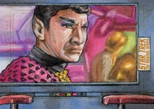 Star Trek TOS Archives & Inscriptions Sketch Card By Adam & Bekah Cleveland