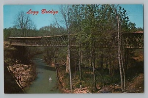Postal cromada Cullman Alabama AL Legg Bridge Crooked Creek años 60 - Imagen 1 de 2
