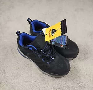 Womens Safety Toe Shoes Size 7 Composite Herman Servivors Black Blue New W/ Tags - Picture 1 of 11