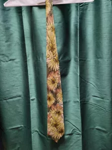 JERRY GARCIA "Greatful Dead" Flowers DESIGNER NECKTIE TIE FREE SHIPPING - Picture 1 of 4