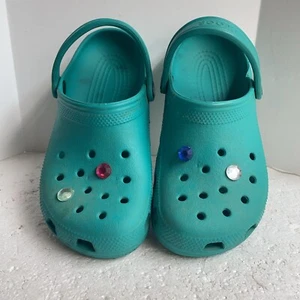 Zuecos Crocs Unisex Talla 7-9 Turquesa Playa Escuela Viaje Uso Diario - Imagen 1 de 15