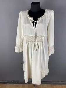 Odd Molly 615M Dress Womens Linen Cotton Beige Size 3 - Picture 1 of 16