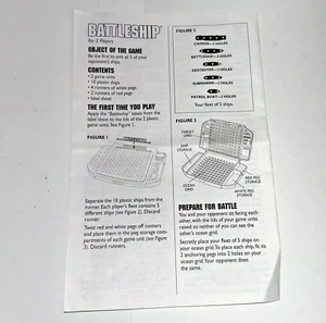 BattleShip Board Game Instructions 1996 English Spanish - Picture 1 of 6