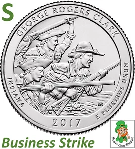 2017 S George Rogers Clark Quarter 25C San Francisco ATB Business Strike Unc. BU - Picture 1 of 4