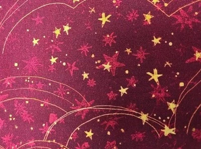 BENARTEX 3,3 mts 100% Baumwolle Premium Handarbeit Stoff Kelly Rae Roberts Weihnachtszauber rot