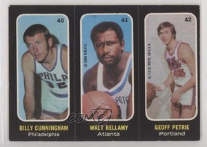 1971 Topps Trios Stickers Billy Cunningham Walt Bellamy Geoff Petrie Rookie RC