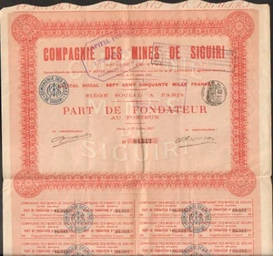 Mines de SIGUIRI (GUINÉE) (P) - Picture 1 of 1