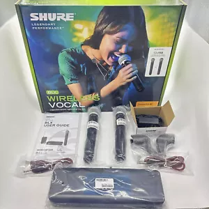 Shure BLX/SM58 kabelloses System mit zwei SM58 Hand-Gesangsmikrofonen Sendern - Bild 1 von 8