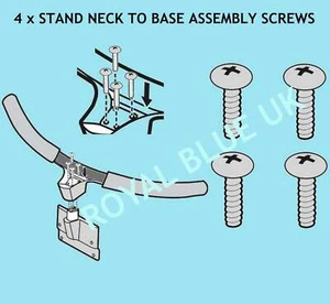4x TORNILLOS DE MONTAJE DE SOPORTE CUELLO A BASE PARA LG 49NANO813NA 49NANO816NA 49NANO863NA - Imagen 1 de 1