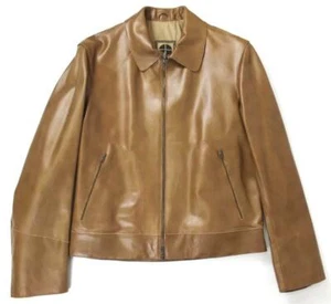GIUBBOTTO GIUBBINO GIACCA UOMO ESSEBI 661307 81105 PELLE BEIGE ORIGINALE AI NEW - Picture 1 of 1