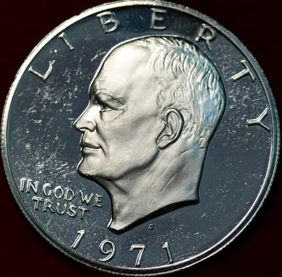 Uncirculated Proof 1971-S San Francisco Mint Silver Eisenhower Dollar - Image 1 of 2