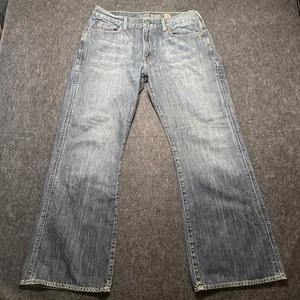 Guess Premium Jeans Cliff Relaxed Boot Cut Men Sz 36x32 Y2K Whiskers Vtg Fades - Picture 1 of 15