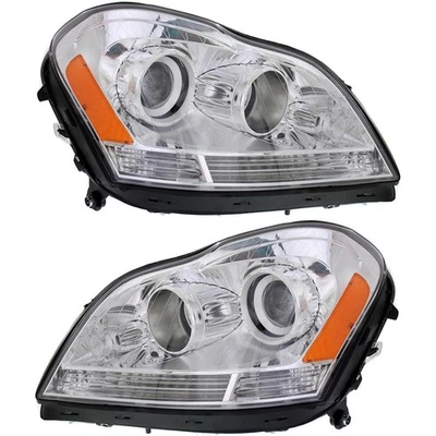 Fit For Mercedes Benz GL450 07-12Headlight Set Left & Right Side with Bulb Foto 1 de 4
