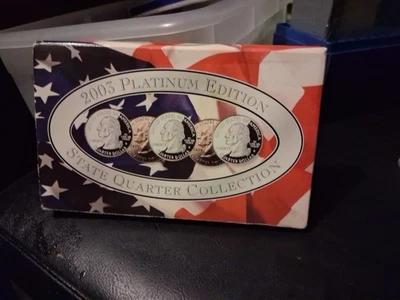 2003 Platinum Edition State Quarter Set Box COA Brilliant Uncirculated  - Image 1 of 4