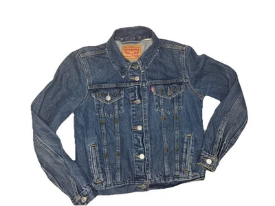 Chaqueta de Jean Levi's Original Trucker Azul Mujer Denim Medio Oscuro Bronce Estrellas Foto 1 de 4