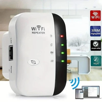 WiFi Signal Extender Range Repeater Booster Internet Amplifier 300Mbps --UK Plug - Image 1 of 4
