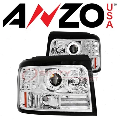 AnzoUSA Headlight Set for 1997 Ford F-250 HD - Electrical Lighting Body uk Foto 1 de 4