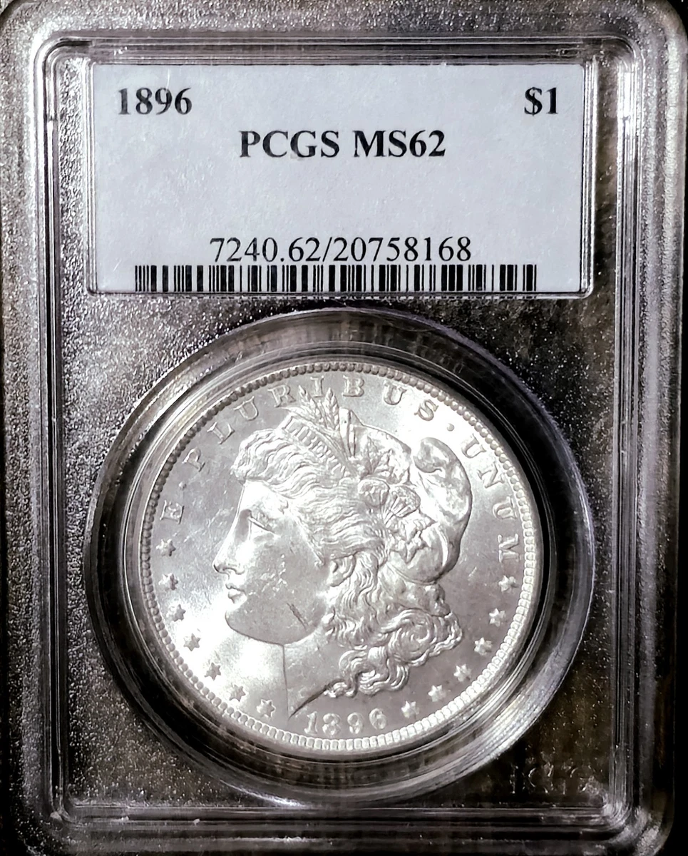 アメリカ　モルガンダラー銀貨1896 MS-62 PCGS 1896 MS 62 Graded Morgan Dollars for sale | eBay