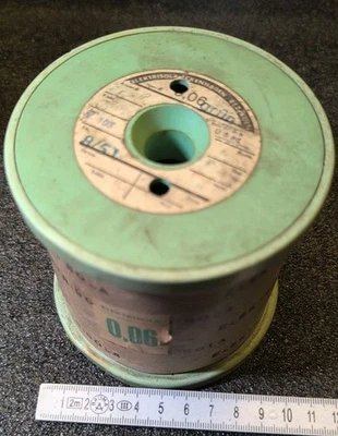 1,65 Kg KUPFER-LACKDRAHT HF DRAHT ∅ 0,06 mm LÖTBAR GRÜN  NOS OVP - Bild 1 von 4