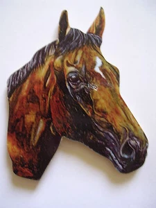 KASTANIENBRAUNER PFERDEKOPF JUMBO GRÖSSE KÜHLSCHRANKMAGNET. NEU - Bild 1 von 1