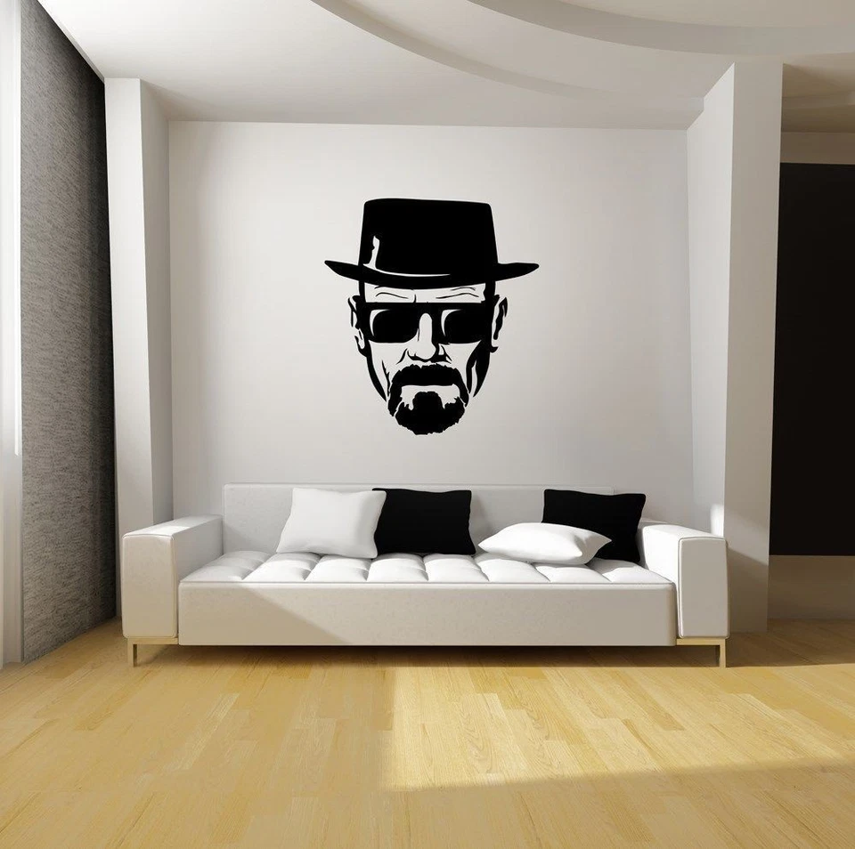 BREAKING BAD HEISENBERG ARTE DE PARED VINILO NEGRO CALCOMANÍA MURAL PEGATINA TV-VENDEDOR DE EE. UU.! Foto 1 de 1