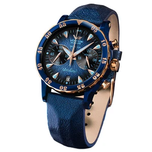 Vostok Europe Undine Lady Line Chronograph VK64- 515E628 Blue With - Picture 1 of 4