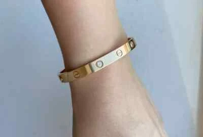 2Ct Round Cut Lab-Created Diamond Women's Bangle Bracelet 14K Yellow Gold Plated - Image 1 of 4